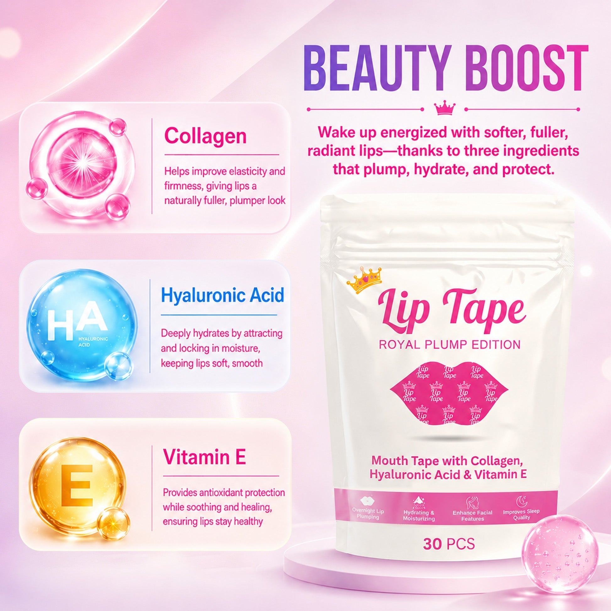 LipiRest – Collagen Infused Overnight Mouth Tape