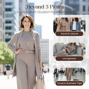 CELINE - Sophisticated 3-Piece Cardigan Set
