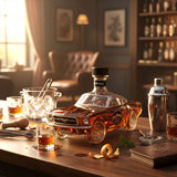 Elegant Mustang Whiskey Bottle – Minimalist Design for Home Bar