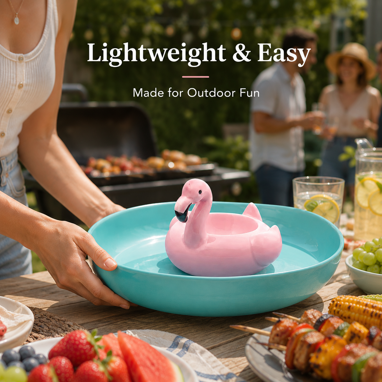 FloatNest – Flamingo Chip & Dip Platter