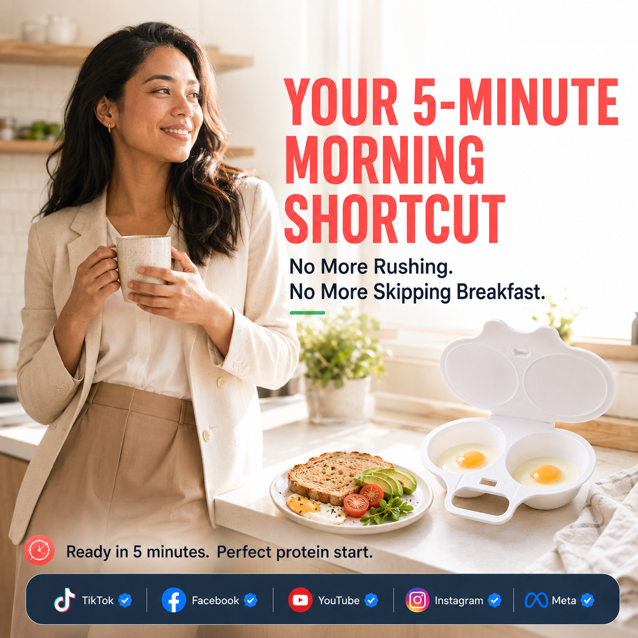 BreakfastPro – Dual-Cup Microwave Egg Cooker