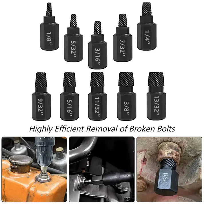 BoltBuster – Broken Screw Removal Tool - 10-Piece Kit