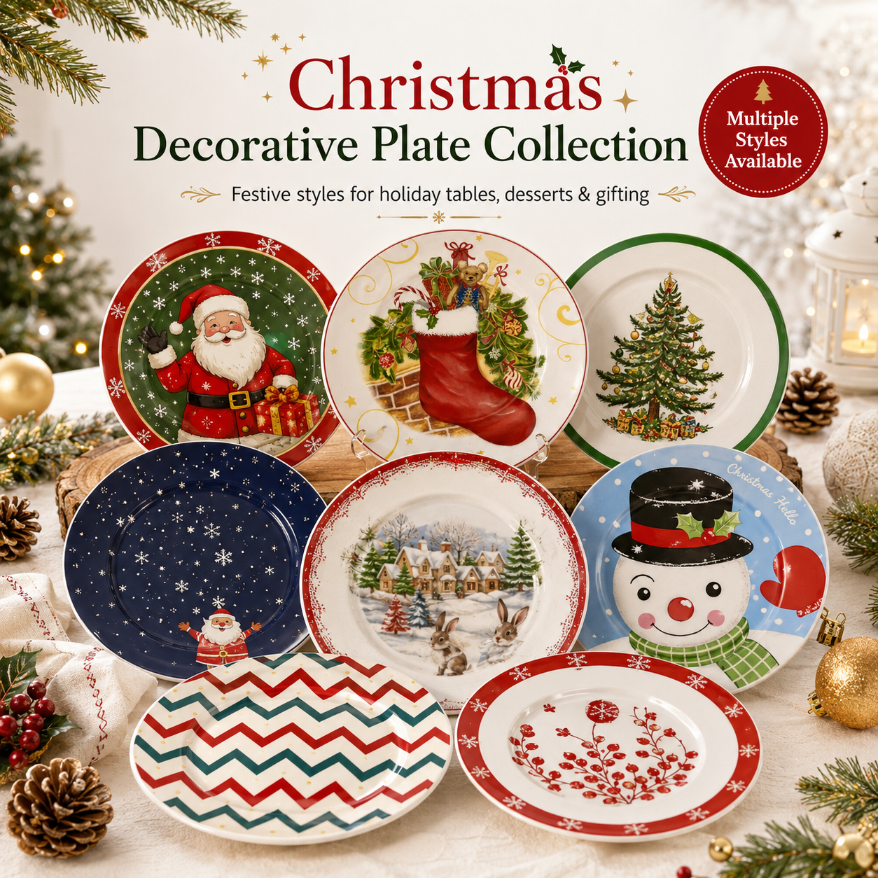 MerryTable – Festive Christmas Plate Collection