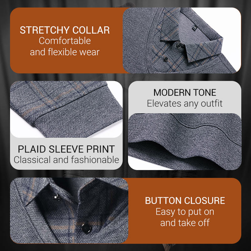 EliteLayer – Classic Faux Layered Long Sleeve Polo Shirt
