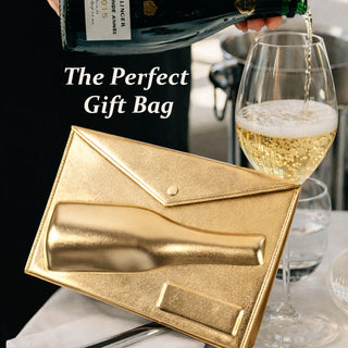 SparkleSlinger - Gold Champagne Bottle Bag