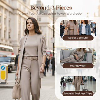 LuxeTrio – Elegant 3-Piece Cardigan Set