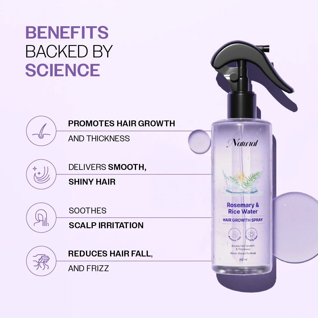 RoseGlow – Infused Nourishing Rosemary Rice Hair Mist