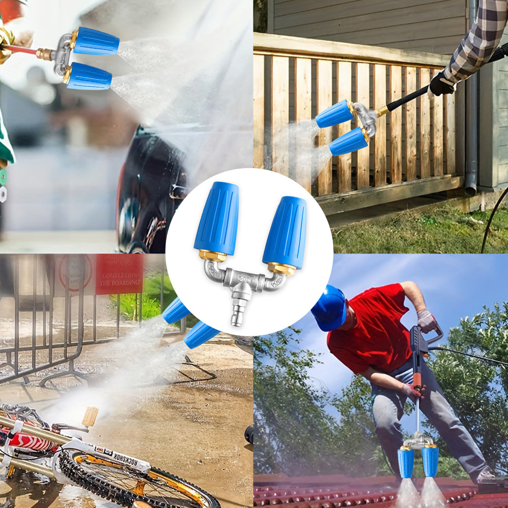 Dual Rotating Turbo Nozzle for Pressure Washer