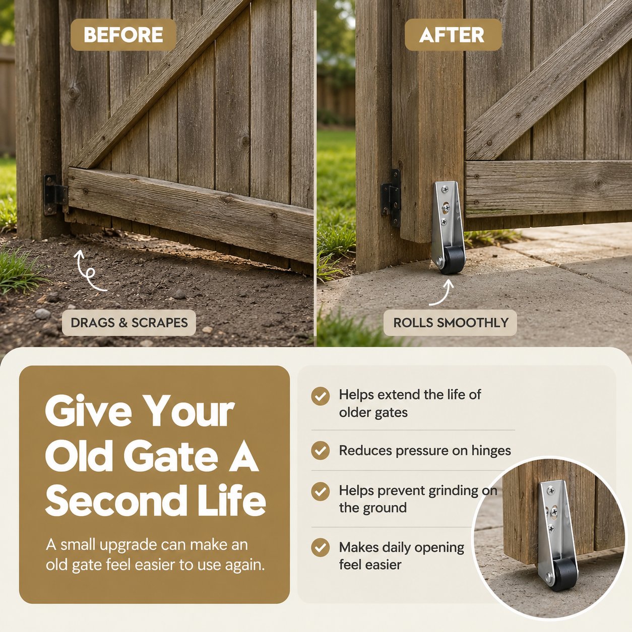 SmoothTrack – Adjustable Sliding Door Guide Roller