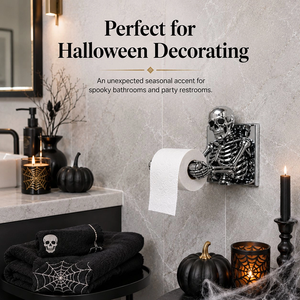 SkullHaven – Gothic Skeleton Toilet Paper Holder