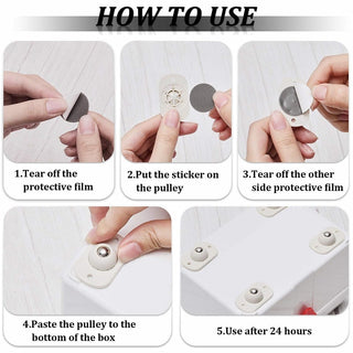 MoveIt - Silent 360º Storage Box Wheels
