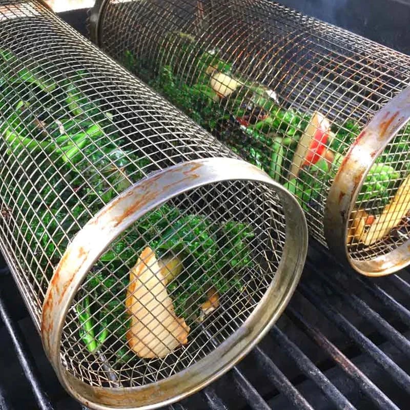 FlipGrill – Rolling BBQ Grill Basket