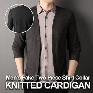 GentLayer – Elegant Two Piece Shirt Collar Cardigan