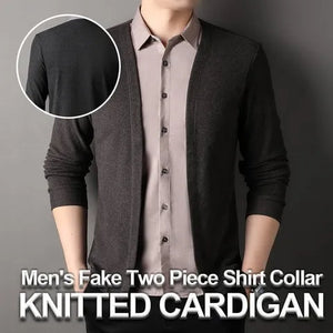 GentLayer – Elegant Two Piece Shirt Collar Cardigan