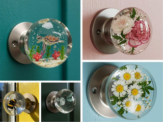 💁‍♀️Unique resin epoxy flower decorative door handle🌼