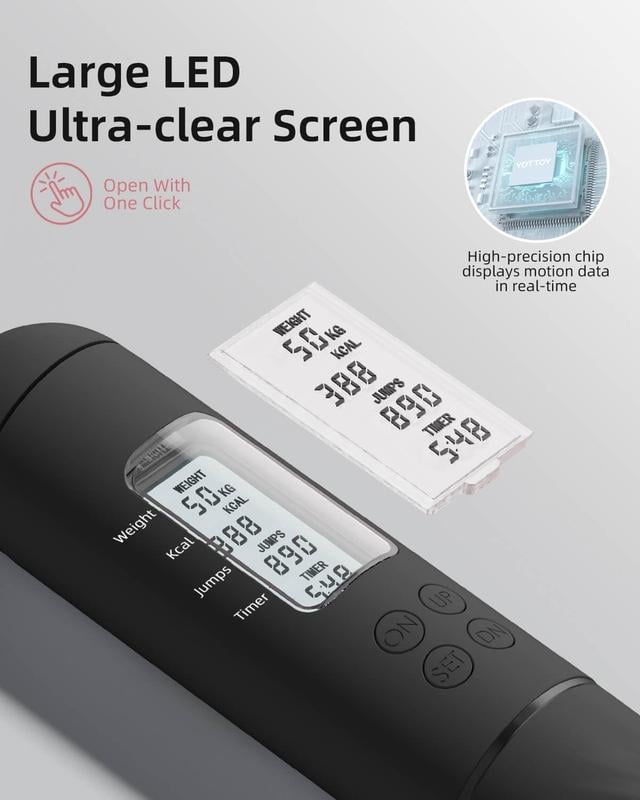 PulseFit - 2-in-1 Weighted Digital Jump Rope for Total Body Burn