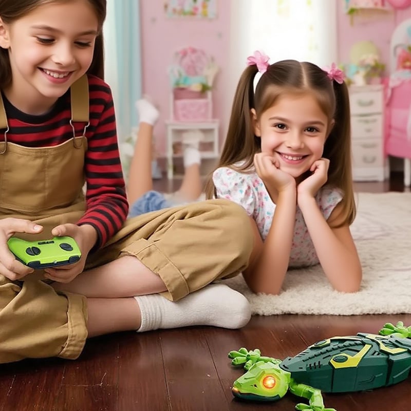 Electric Lizard Toy with LED Glowing Eyes