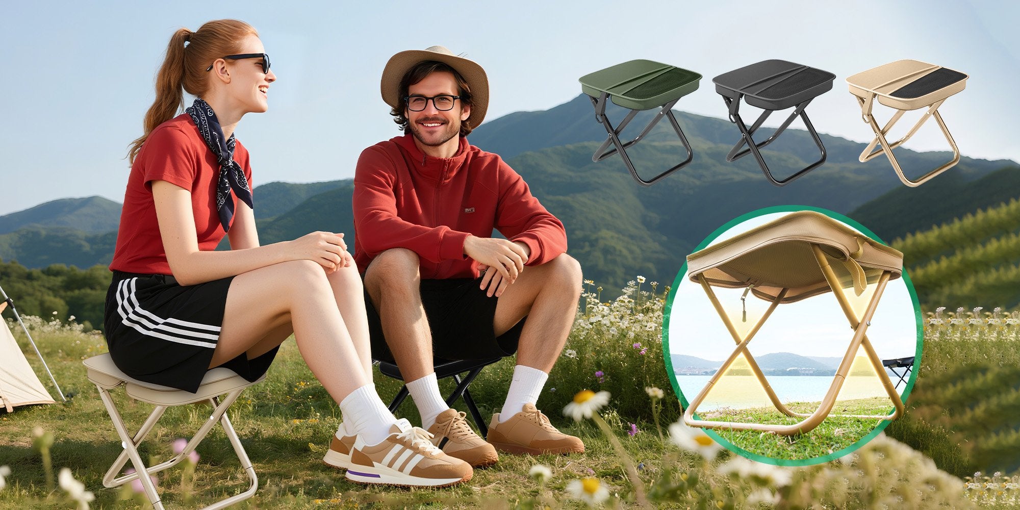 PackSeat – Foldable Backpack Stool