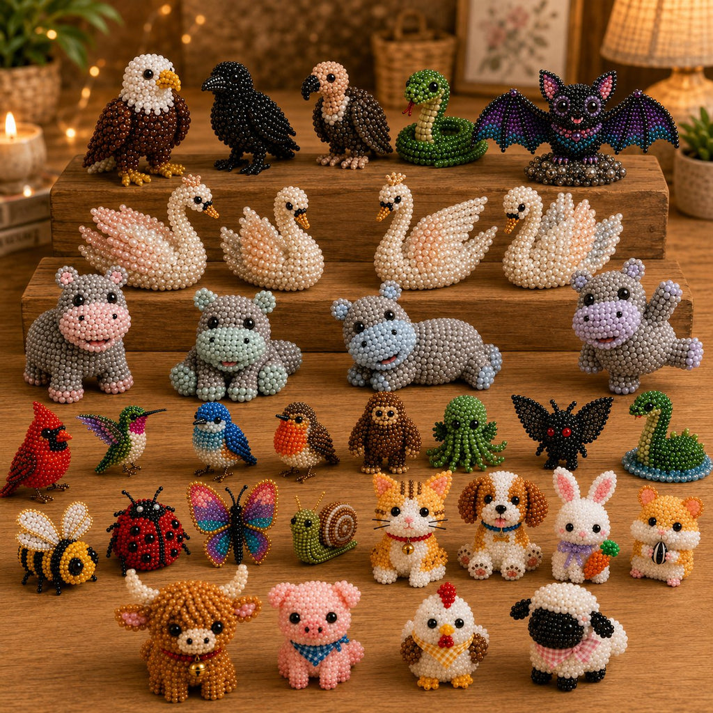 🔥Last Day 49% OFF -  2026 Noticeablek®🧵✨ Tiny 3D Beaded Animal DIY Kit