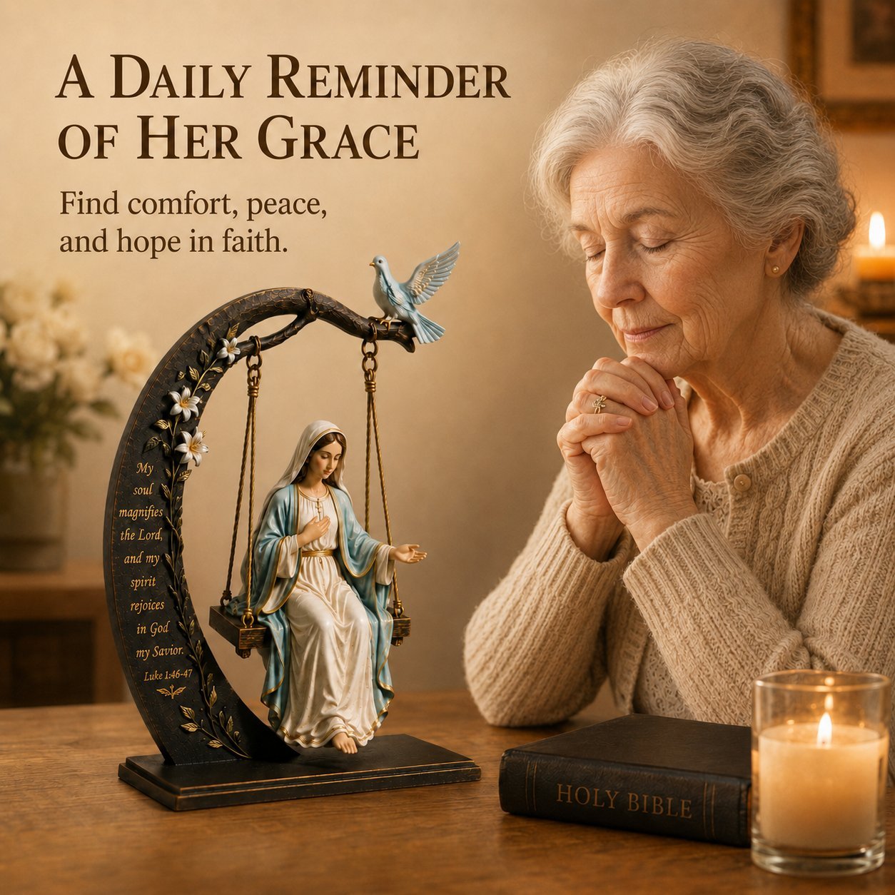 FaithGrace – Christian Jesus Swing Table Ornament