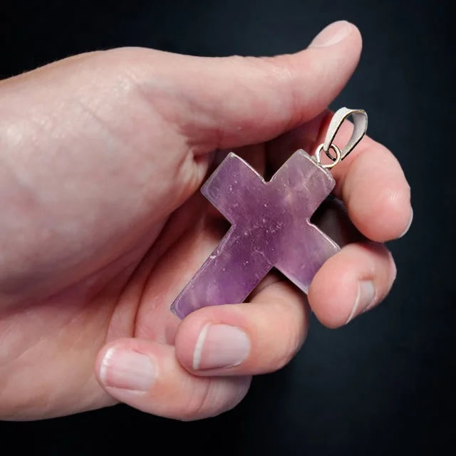 PureAura - Spiritual Crystal Heart Cross