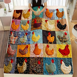 HenHaven – Vintage Chicken Flannel Blanket