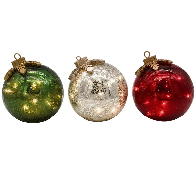 CelestiLight - Warm White Glass Decor Trio