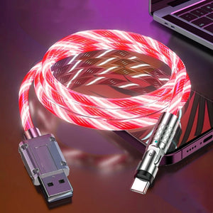GlowLink - 540° Rotating Fast Charging Cable with Lights