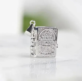 Sterling Silver Tiny Bible Necklace marnetic