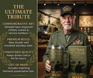 HonorSteel – Veteran Stainless Steel Insulated Travel Tumbler