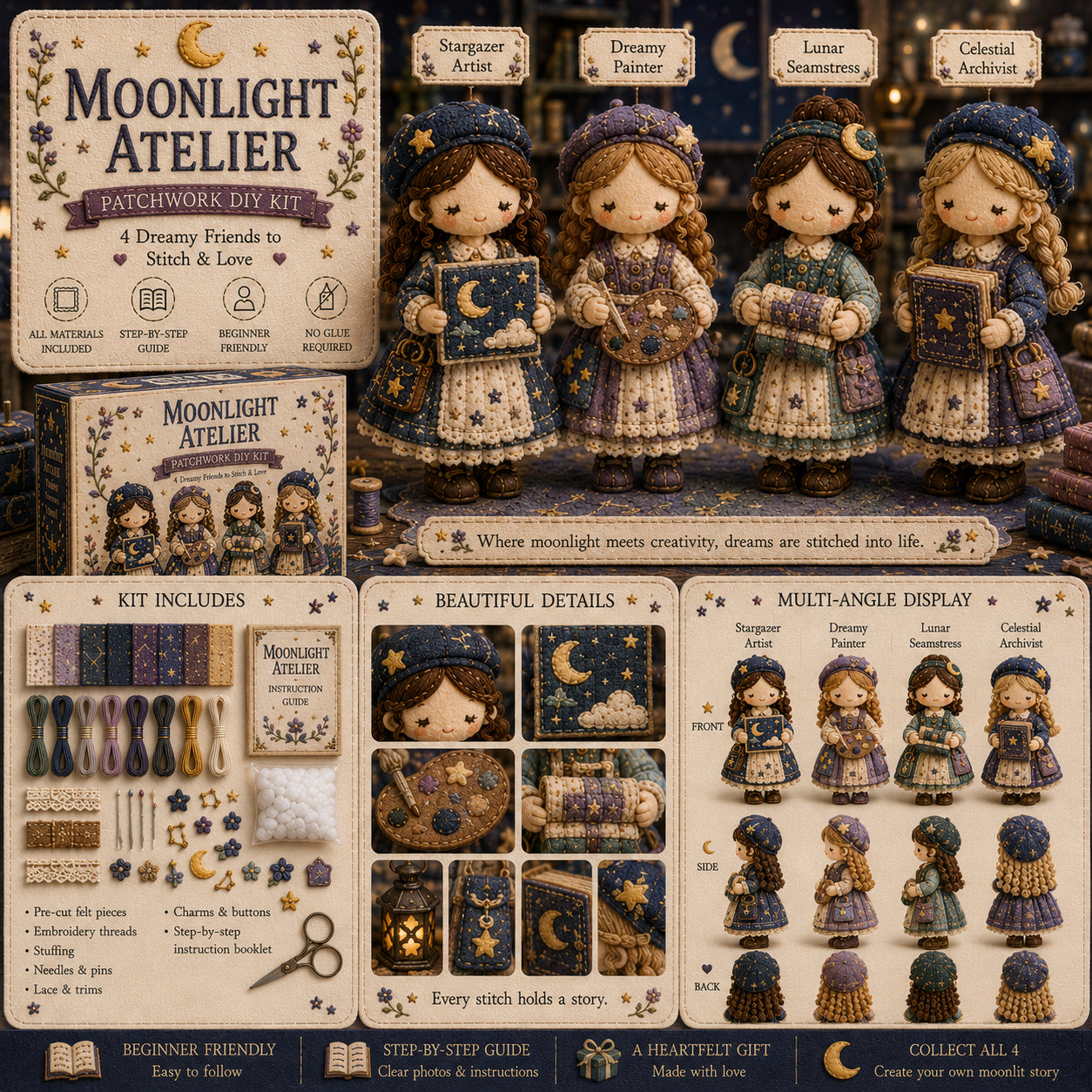 StitchTales – Patchwork Doll Sewing Kit
