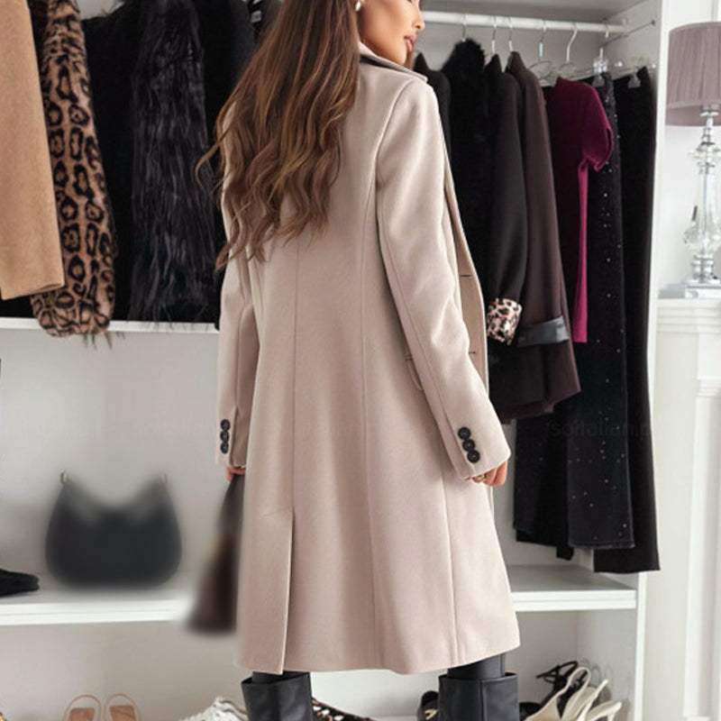 FemmeVogue – Chic Tailored Coat for Fall