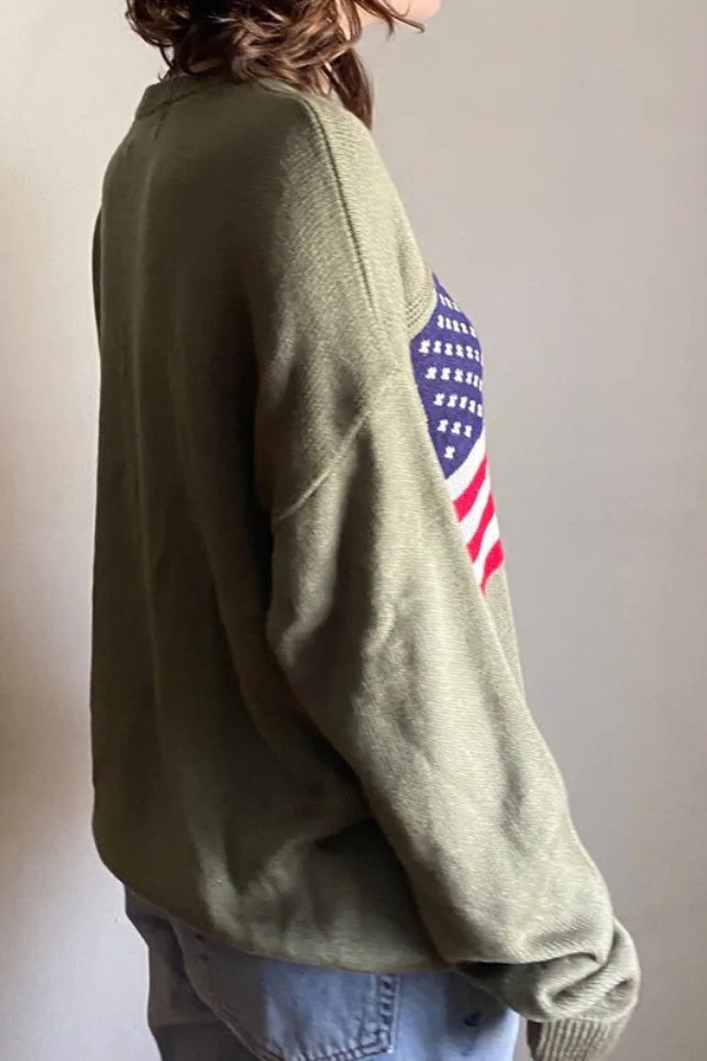 LibertyVibe - Retro Flag Street Sweater