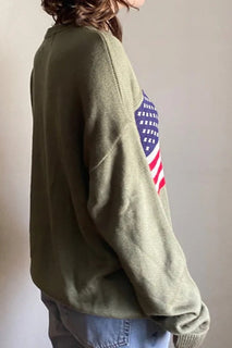 LibertyVibe - Retro Flag Street Sweater