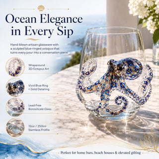 OceanGlow – Blue Ringed Octopus Artisan Glass