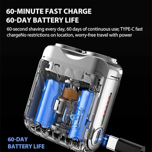 SmoothEdge – Portable Dual Ring Rotary Electric Shaver