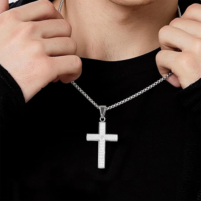 BlessedCharm – Scribble Cross Necklace