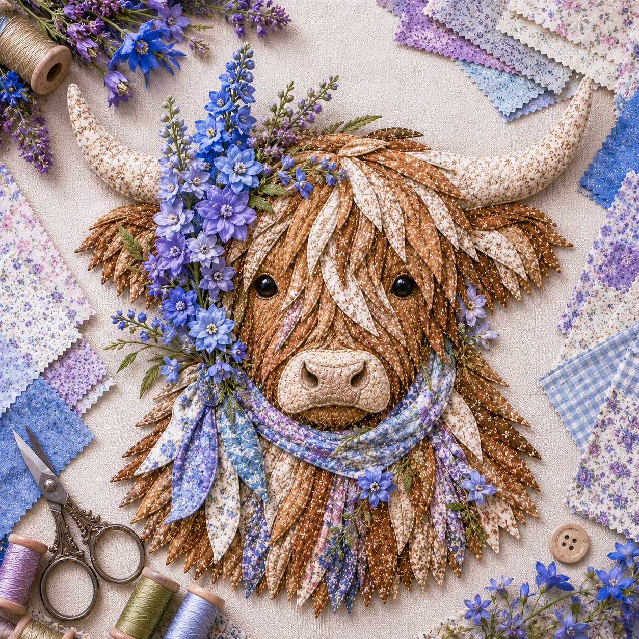 BloomCow – Birth Flower Highland Cow DIY Art Kit