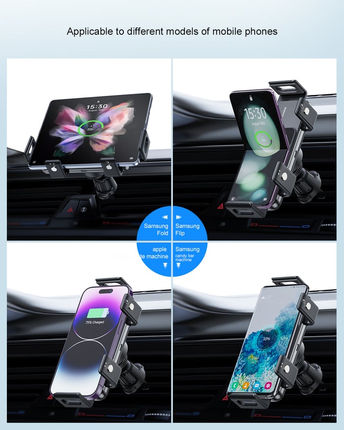 SmartClamp - High-Speed Wireless Car Mount Charger