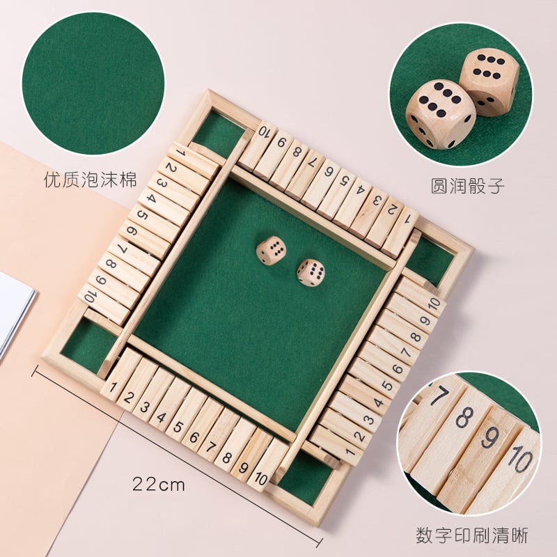 Dice Adventure - Classic Wooden Board Game for Family Fun