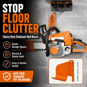ChainVault – Secure Chainsaw Storage Wall Mount
