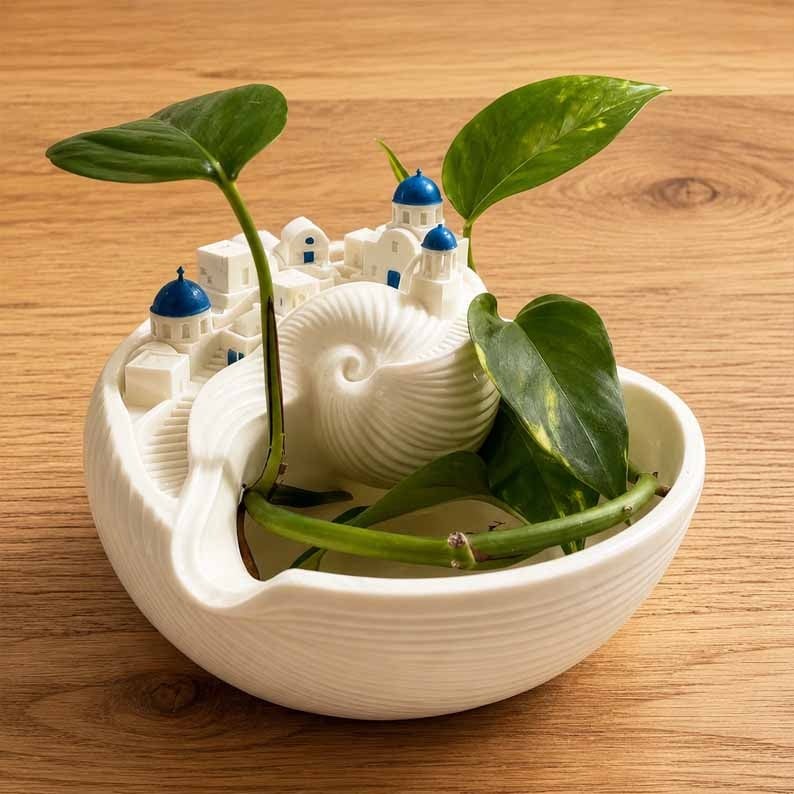 OceanVista – Santorini Decor Bowl