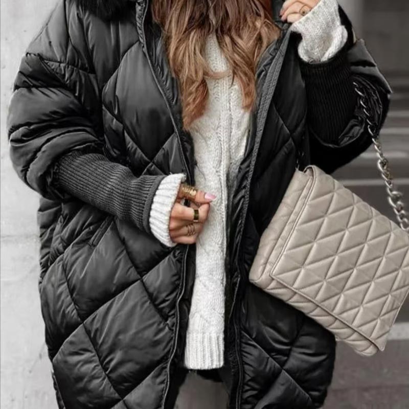Nordelle – Women’s Patchwork Knit Sleeve Parka