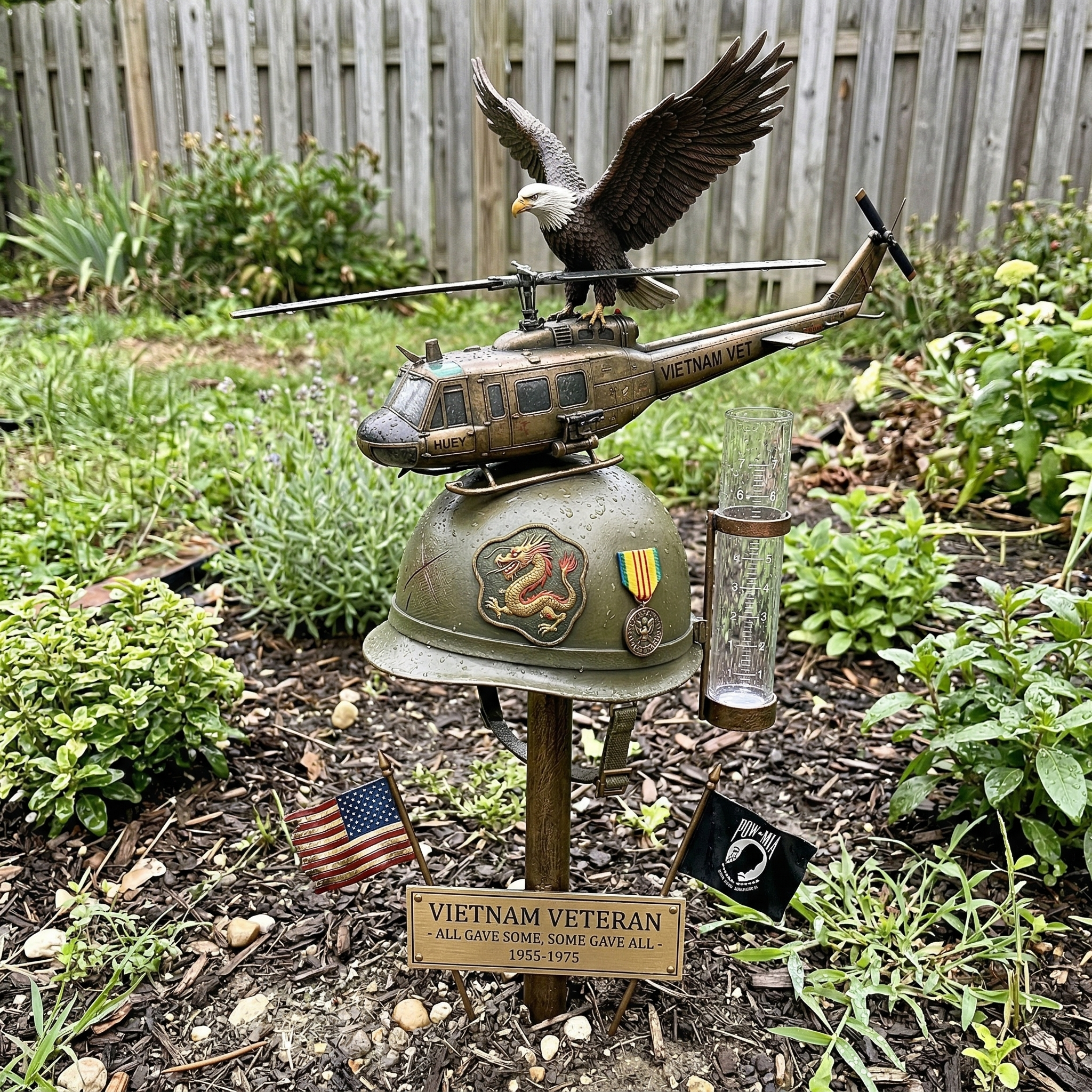 🦅Last Day Promo: 49% OFF 🎖️- Vietnam Veteran Memorial Rain Gauge Garden Stake - ✈️Buy 2 Free Shipping Today!