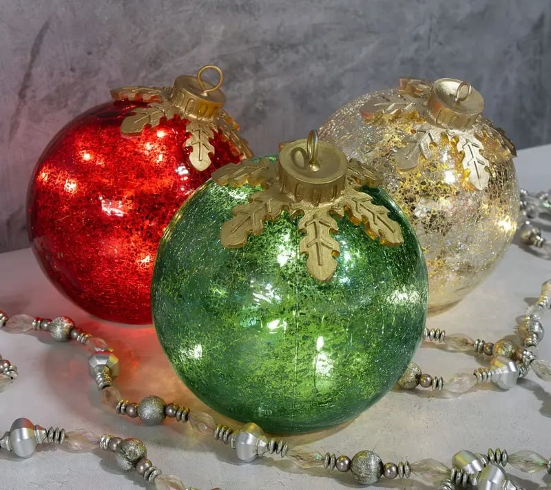 CelestiLight - Warm White Glass Decor Trio