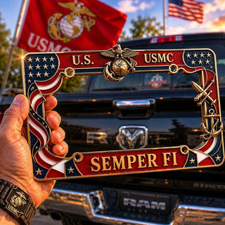 🔥LAST DAY 49% OFF- U.S. Marine Corps Semper Fi License Plate Frame
