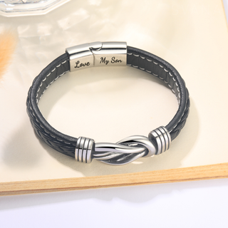 EternalBond - Elegant Leather Bracelet