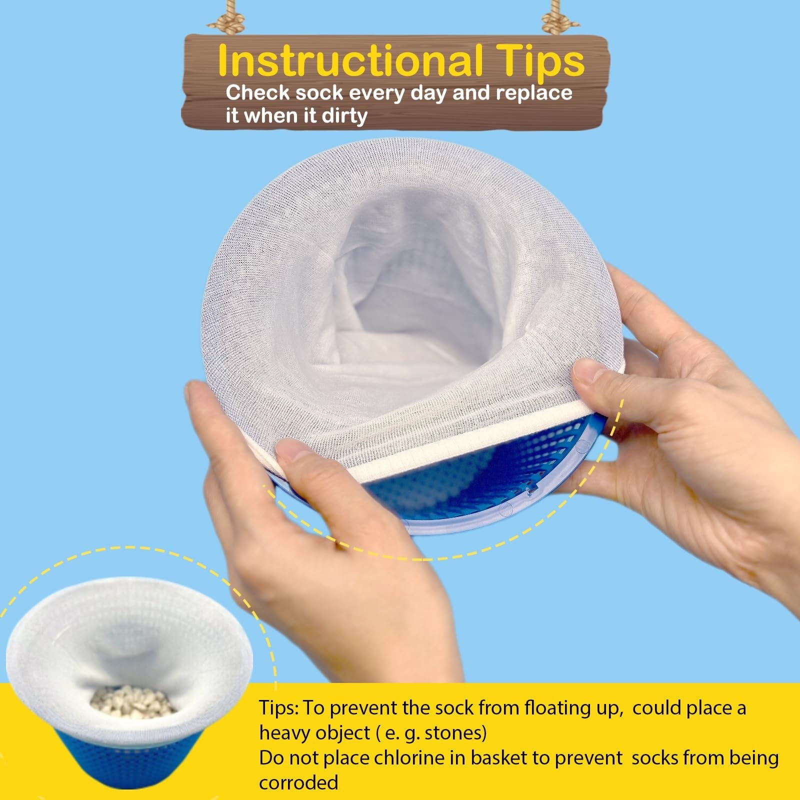 SkimGuard - Pool Hair & Debris Trap Socks