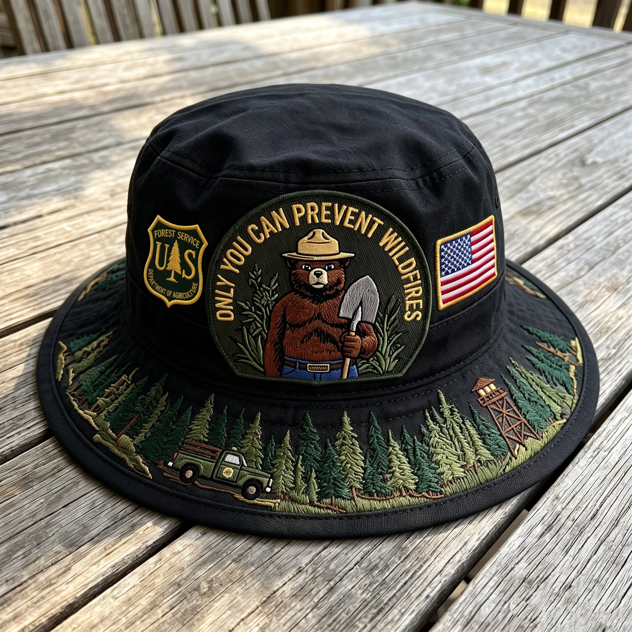 🇺🇸 Last Day Promo: 49% OFF - 🐻USFS Only You Can Prevent Wildfires Boonie Hat🌲