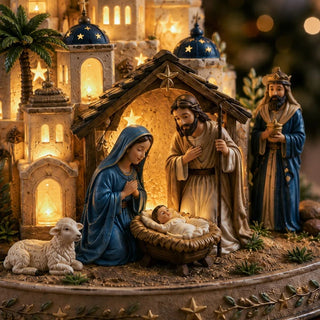 HolyLume – Detailed Nativity Church Light Decor